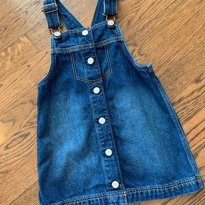Girls Denim Overall Dress